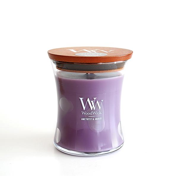 カメヤマキャンドル WoodWick ジャーM（箱付き）アロマキャンドル