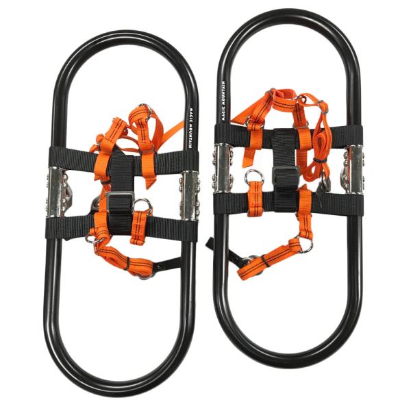 デッキベルトがナイロンウェビングテープ仕様のモデル。着脱の簡単なEVOベルト締めシステム。【カラー】ブラック【サイズ】ワンサイズ(全長:45cm、幅:19cm)【重量】490g(片足)【素材】アルミフレーム、ステンレス歯、ステンレススクリュ...