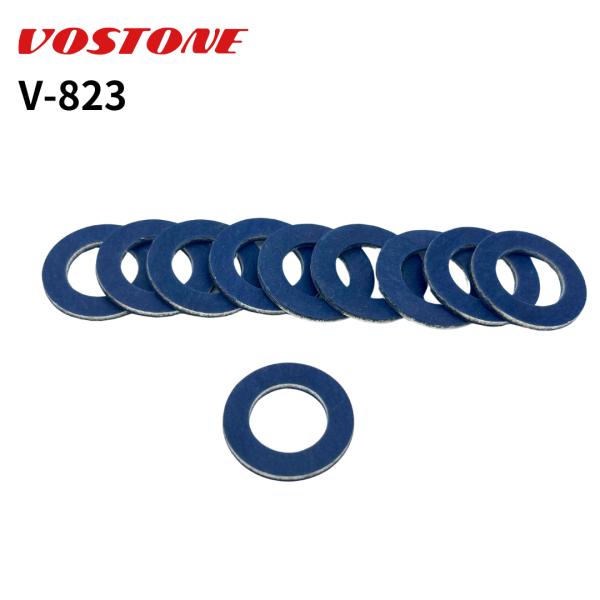 大型トラック用ドレンパッキン　V-823　10枚入　トヨタ他　90430-12031　 アルミ+コーティング　21.0x12.0x1.5ｍｍ　ボストン