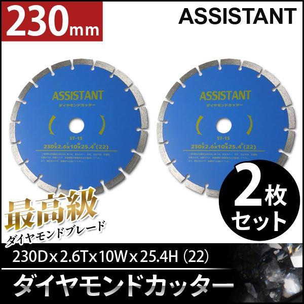 ダイヤモンド砥石 ダイヤモンドカッター 乾式 湿式 切断用 替刃 セグメント コンクリート レンガ ブロック タイル 道路 230mm 2枚セット
