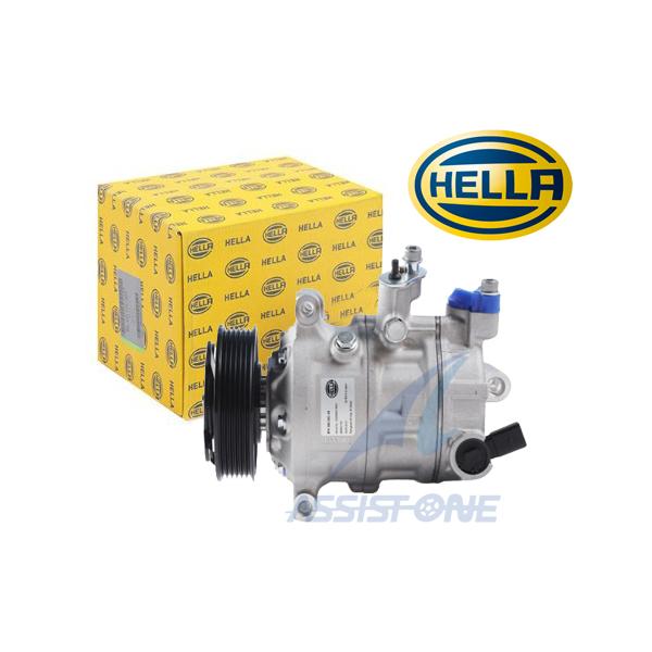 HELLA製 VW シャラン SHARAN 7N エアコンコンプレッサー ACコンプレッサー A/Cコンプレッサー サンデン製 7N0820803E 7N0820803D