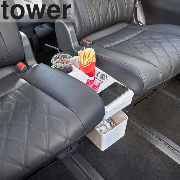 ファミリーカーに◎なサイズ。蓋がスライドするコンソールゴミ箱