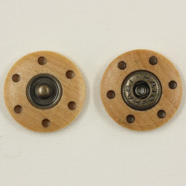 ボタン スナップボタン ウッド 23mm / 1セット ASP0008 縫い付け