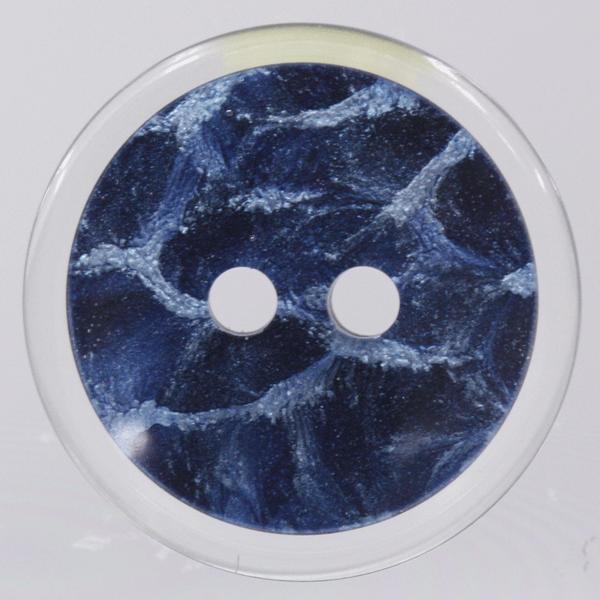プラスチックボタン 15mm （透明ｘ紺） 10個入 / DAR-7177-55 (シャツ・ブラウス向） ボタン 手芸 通販