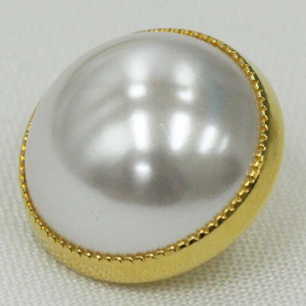 パールボタン G0201-G（ゴールド・白パール） 11ｍｍ 1個入 ボタン 手芸 通販