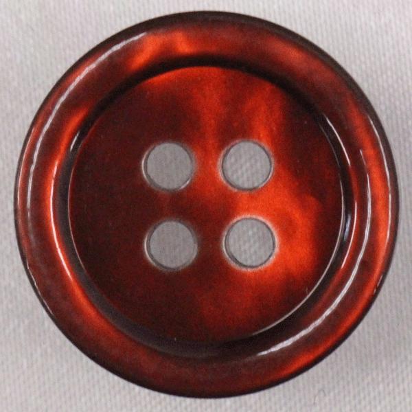 ボタン プラスチックボタン K3 赤 15mm 1個入 カラフル 貝調 シャツ 