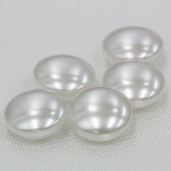 ボタン パール調プラスチックボタン 白パール 11.5mm 10個入 パール調 