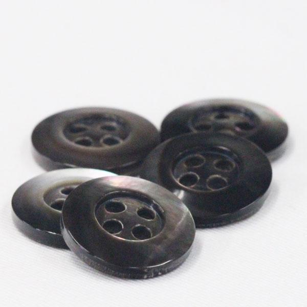 ボタン 貝ボタン 黒蝶貝 9mm 1個入 釦 天然素材 シェルボタン シャツ 
