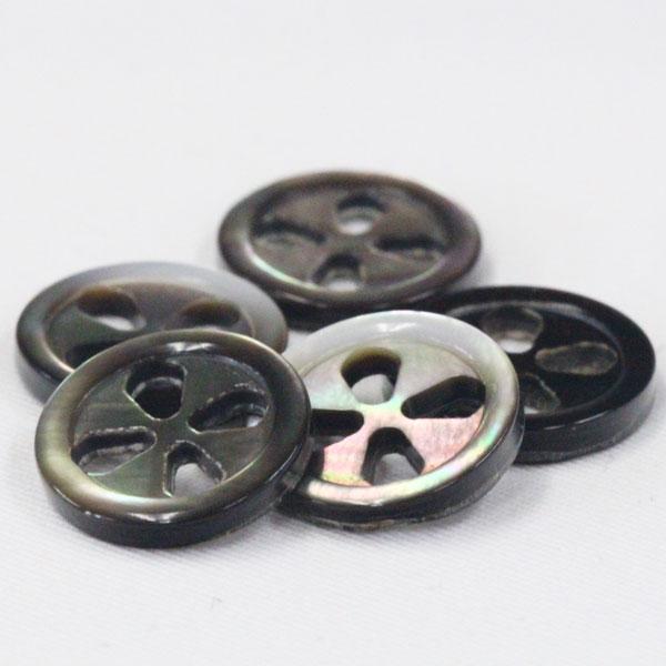 ボタン 貝ボタン 黒蝶貝 13mm 1個入 釦 天然素材 シェルボタン シャツ 