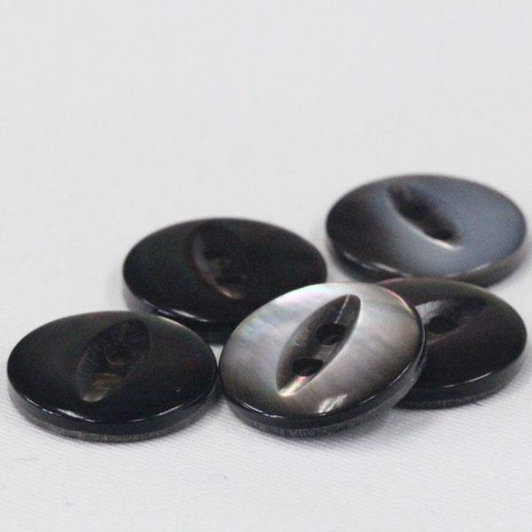 ボタン 貝ボタン 黒蝶貝 ネコ目 15mm 1個入 釦 天然素材 シェルボタン