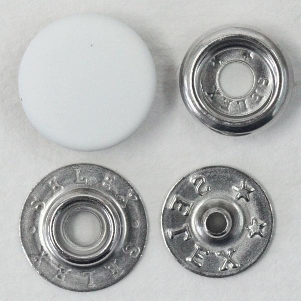 ボタン ドットボタン 7301 SELEX 13mm 5セット入 ジャンパーホック 白