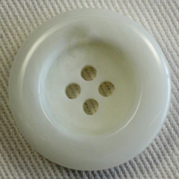 スコッチボタン（水牛調・プラスチック) （白） 25mm UNICORN777-02（白） 1個入 ボタン 手芸 通販