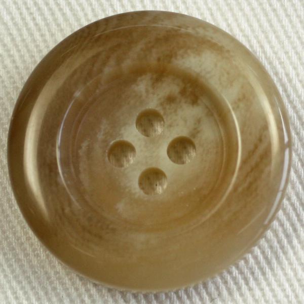 ボタン スコッチボタン 水牛調 プラスチック 20mm 茶系 1個入 スーツ