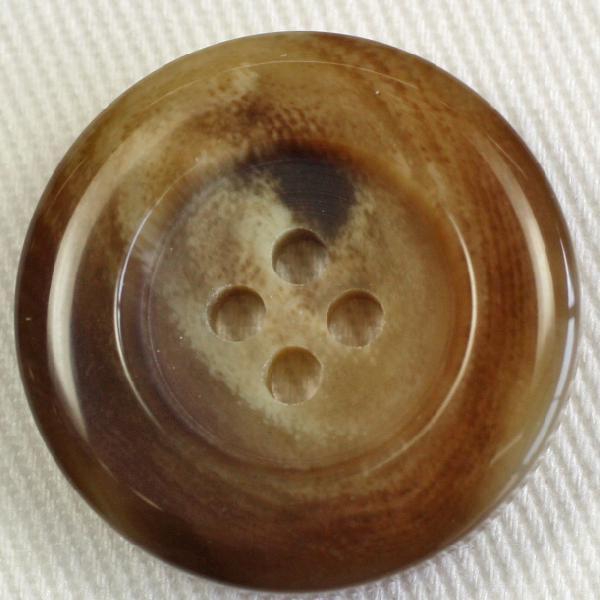 スコッチボタン(水牛調・プラスチック) 23mm UNICORN777-45(茶系) 1個入 (ジャケット・コート向)ボタン 手芸 通販