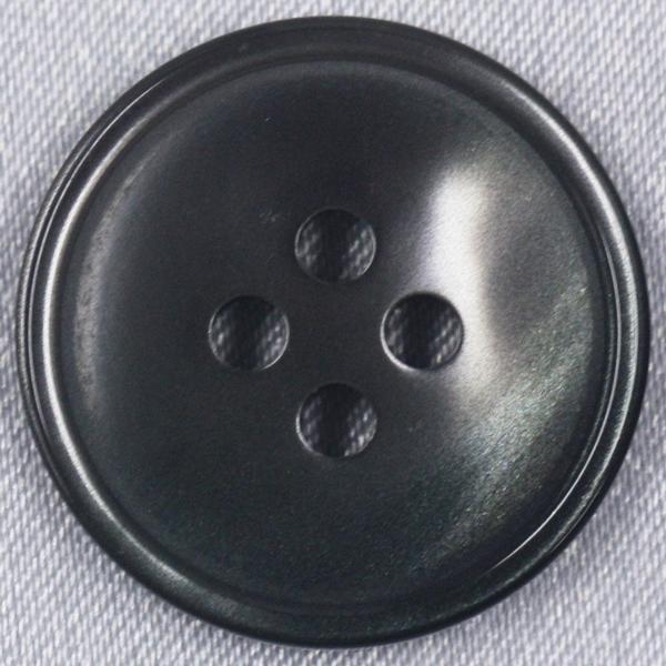 プラスチックボタン 09(黒) 13mm 10個入 (貝調) VT9872 (シャツ 