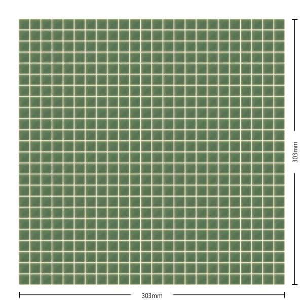 名古屋モザイク / アートモザイク施釉10角 Art Mosaic 10角紙貼り 緑