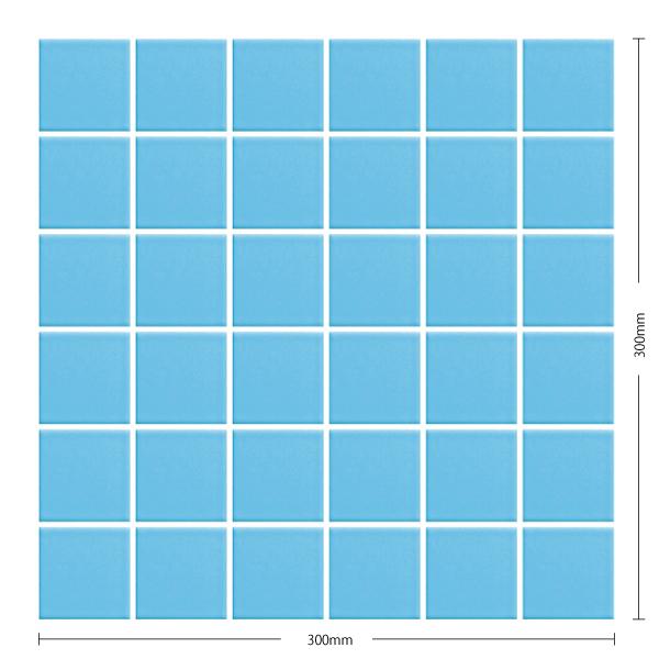 名古屋モザイク / クラール Klar 50角紙貼り 水色 25シート入 BK