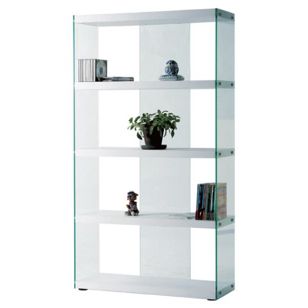 グラスシェルフ シェルフ ラック ホワイト 白 おしゃれ 北欧 強化