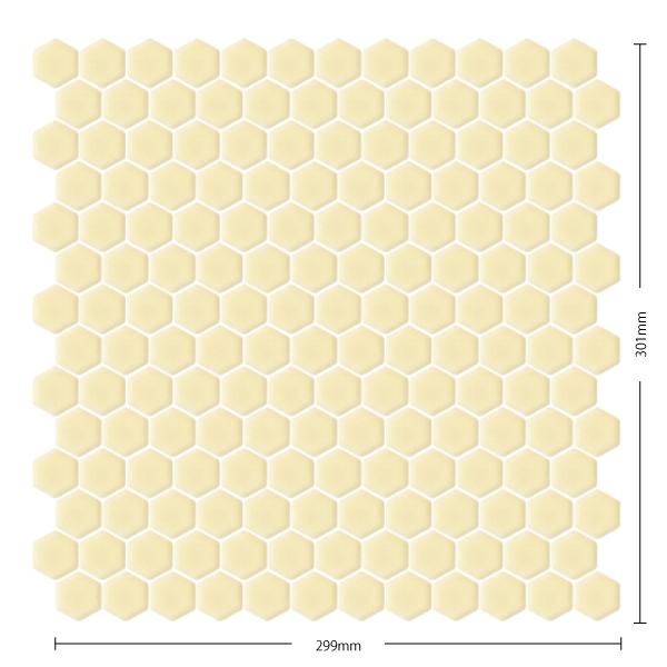 名古屋モザイク / ヘキサゴン Hexagon 22六角形紙貼り プレーン 30