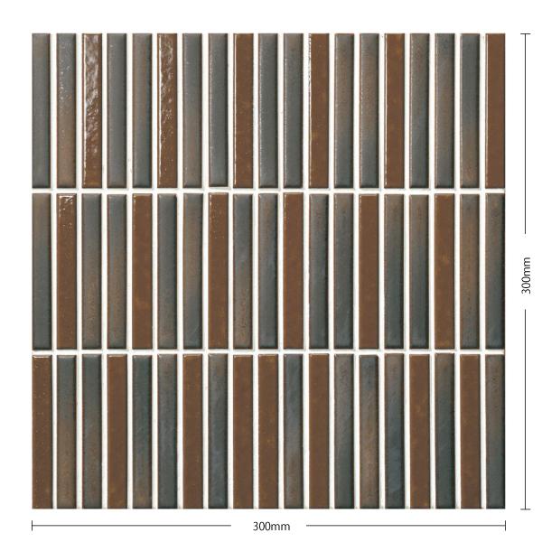 額絵　モザイクタイル　「希望」F4号 名古屋モザイク / 極彩ボーダー Kyokusai Border 98×12.5