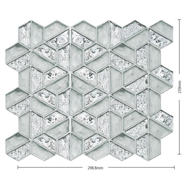アートモザイクタイル(ケース) アニエルグラス Aniel Glass (52・26)×22台形裏ネット貼り 10シート入 LSN-R5070# /  名古屋モザイク