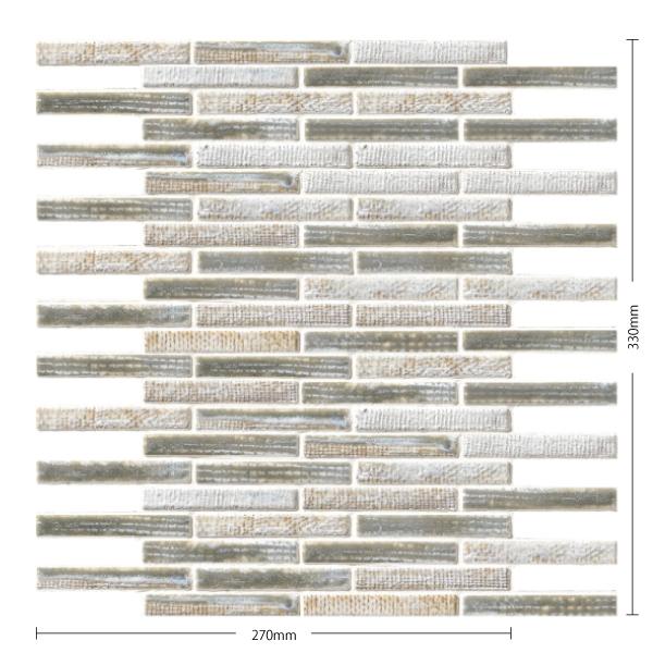 名古屋モザイク / ミヌアノ Minuano 90×15ボーダー紙貼り 20シート入