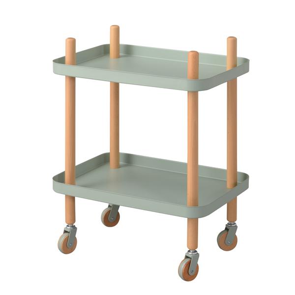 おしゃれでかわいい 昭和レトロでレトロポップなキッチンワゴン サイドテーブル 緑 おしゃれでかわいい 昭和レトロでレトロポップなキッチンワゴン