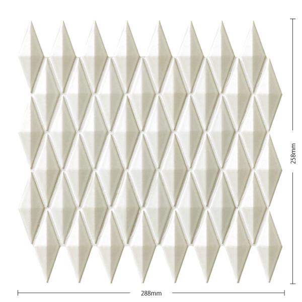 名古屋モザイク / ピラミス Pyramis 83X30菱形特殊面状裏ネット