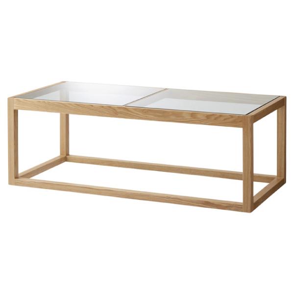 ガラステーブル センターテーブル 机 ナチュラル おしゃれ 北欧 木製