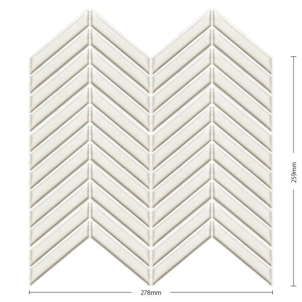 アートモザイクタイル(ケース) シェブ Belier 14.55×88平行四辺形紙