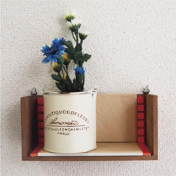 タイル クラフトキット ウォールシェルフ~モザイクタイル(レッド