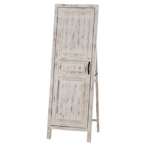 東谷 ソーレ ドアミラー 全身 姿見 収納付き 扉付き 鏡 シンプル ホワイト