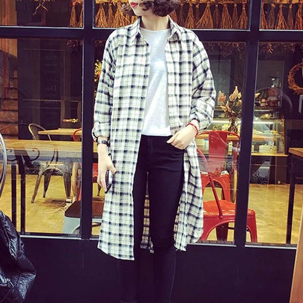 送料無料ロングチェックシャツライトアウターレディースサイドスリットギンガムチェック柄シャツワンピース長袖シャツ2017秋新作ライトアウター Buyee 日本代购平台 产品购物网站大全 Buyee一站式代购 Bot Online