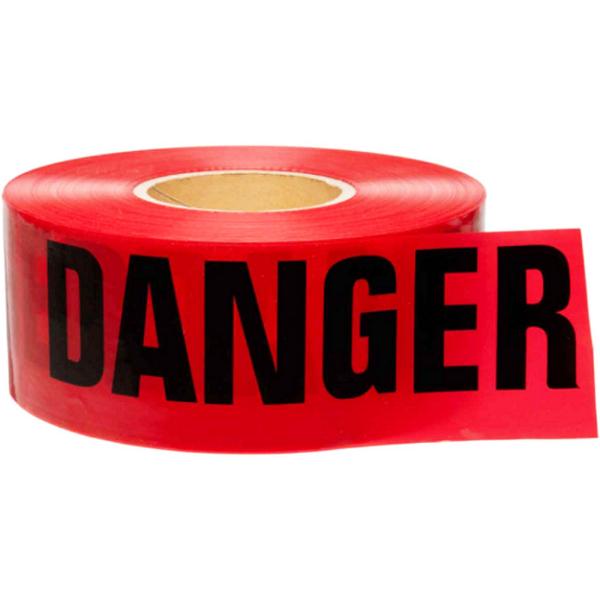 規制テープ DANGER 送料無料 100m 注意 立入禁止 バリケード テープ 立ち入り禁止 危険 警告 安全 標識 非粘着性 囲い ロープ 規制 建築 工事現場 注意喚起