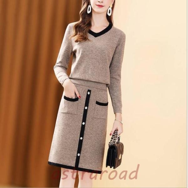 スカートセットアップ 2点セット レディース 上下セット タイト