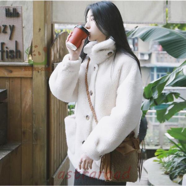 【asami】ボアムートンブルゾン CALIFORNIA OUTFITTERS ムートンジャケット ムートンコート 11C5 裏