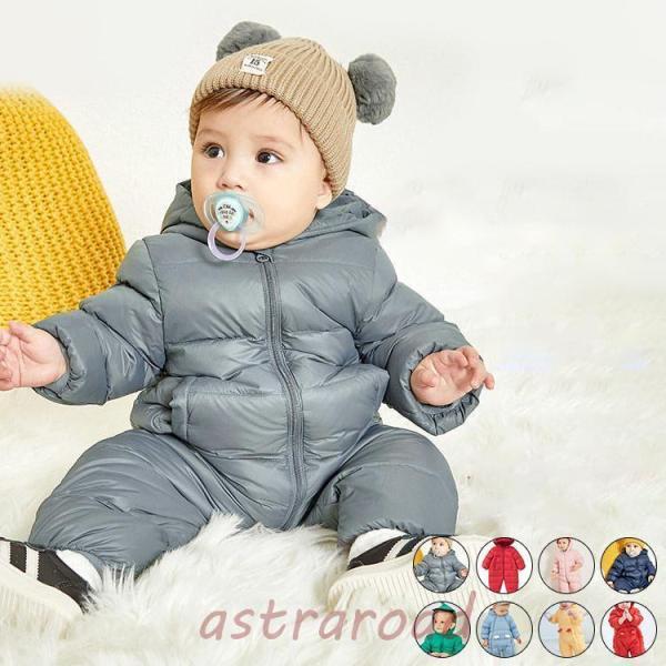 n 紺×ノバチェック防寒用中綿入カバーオール 80 紺×ノバチェック防寒