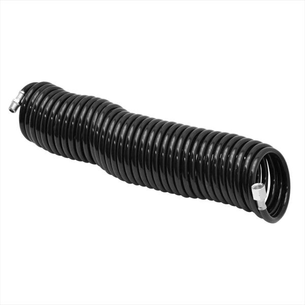 [Release date: September 17, 2025]■商品説明：作業時に広がりにくい、10ｍのスパイラルエアホースです。巻き取る必要がなく、小さくなるので、保管時にも便利です。約50cm〜10mまで伸びるので、狭い場所や移動...