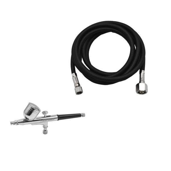 ■商品仕様：セール限定セットです。[エアブラシ用エアホース 4×7mm×2m]家庭用コンプレッサーなどでエアブラシが使用可能なエアホースです。エアブラシ側はG1/8めねじ、もう一方はエアツールなどに使われるG1/4サイズなので、コンプレッサ...