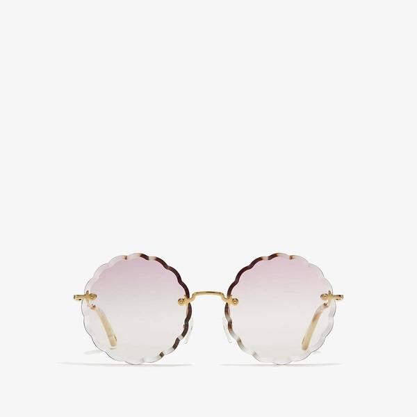 レディース クロエ アクセサリー Rosie サングラス アイウェア Scalloped Rose Ce142sl Scalloped Gold Gradient