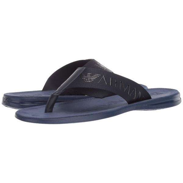 エンポリオ アルマーニ サンダル シューズ メンズ Ea Logo Flip Flop Black Balyem Com Tr