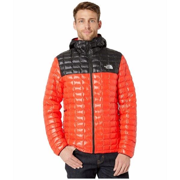 ノースフェイス コート 安値 アウター メンズ Thermoball Eco Black Tnf Fiery Red Hoodie