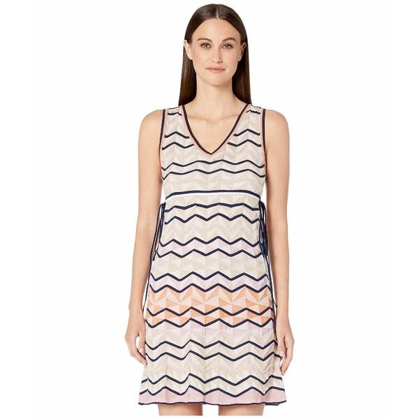 エム ミッソーニ ワンピース トップス レディース Sleeveless Short Dress In Zigzag Stitch White Beige Apaproduction Fr
