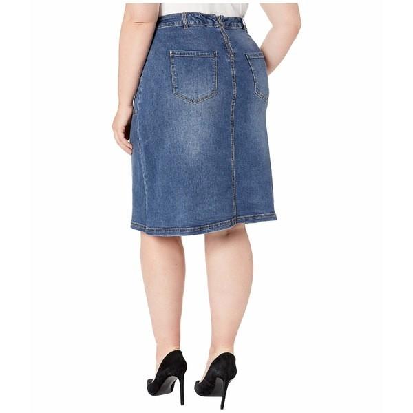 ジュナローズ スカート ボトムス レディース Plus Size Judy Below The Knee Skirt Medium Blue Archangelbrow Com