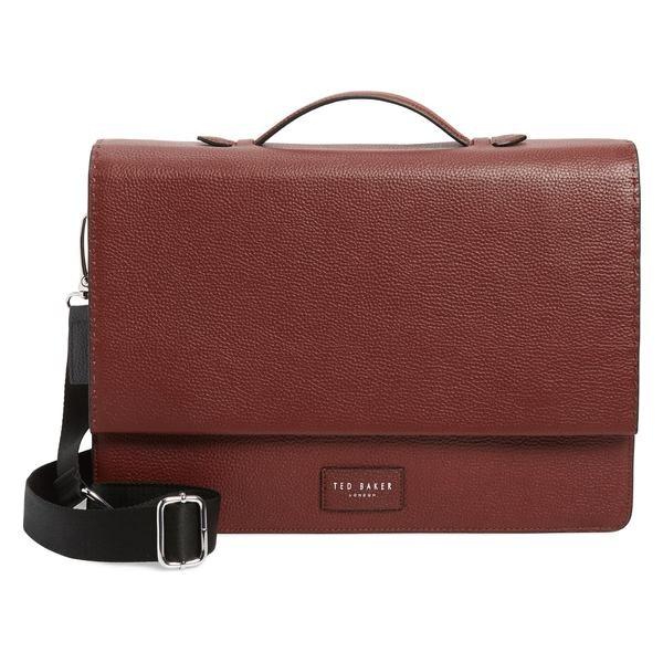 テッドベーカー ショルダーバッグ バッグ メンズ メンズ Ted Baker バッグ London Housed Housed Leather Satchel Dark Red