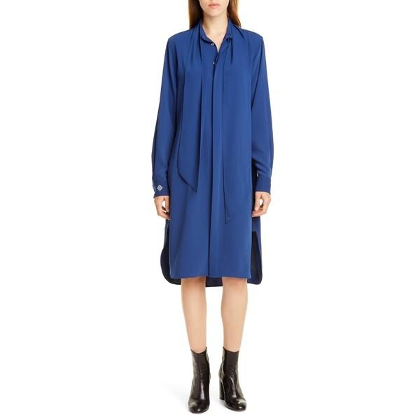 ラルフローレン ワンピース トップス Blue レディース Polo ワンピース Ralph Lauren Tie Neck ワンピース Long Sleeve Shirtdress Blue 36 2f2ffuc9oe 0387 Asty Shop2