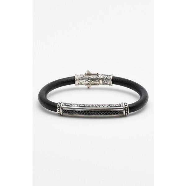 コンスタンティーノ ブレスレット バングル アンクレット アクセサリー メンズ Konstantino Plato Leather Bracelet Silver Clinicaces Edu Co