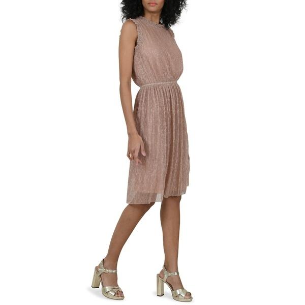 購入激安 ワンピース レディース モリ ブラッケン トップス I5wwe3560 Pink Micropleat Metallic Dress 販促スタイル Ventures Com My