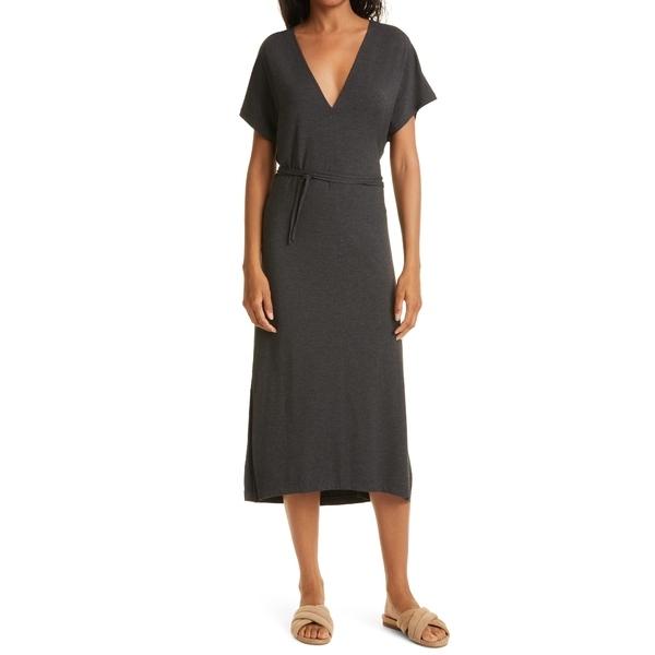 直売割 ヴィンス ワンピース レディース トップス I5wwe V Neck Popover Knit Dress Double Charcoal ノベルティ付き Jlt Polinema Org