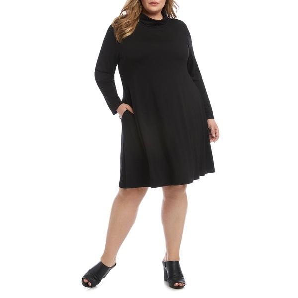 期間限定超特価 ワンピース レディース トップス カレンケーン I5wwe7760 Turtleneck Sleeve Quinn Long Dress Black ホット製品 Afrimarbre Ci